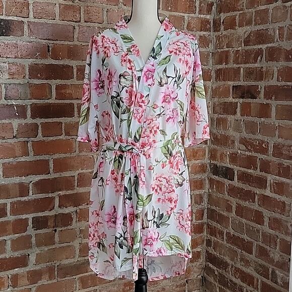 Show Me Your MuMu floral wrap robe O/S - Picture 1 of 9